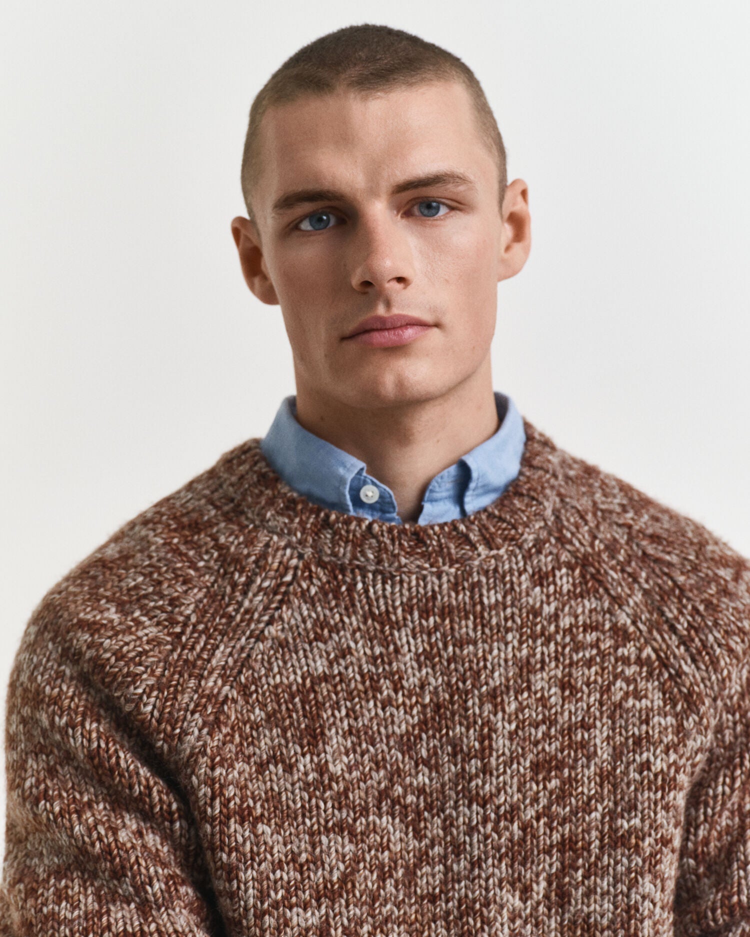 M¡§|lange Wool Crew Neck Sweater