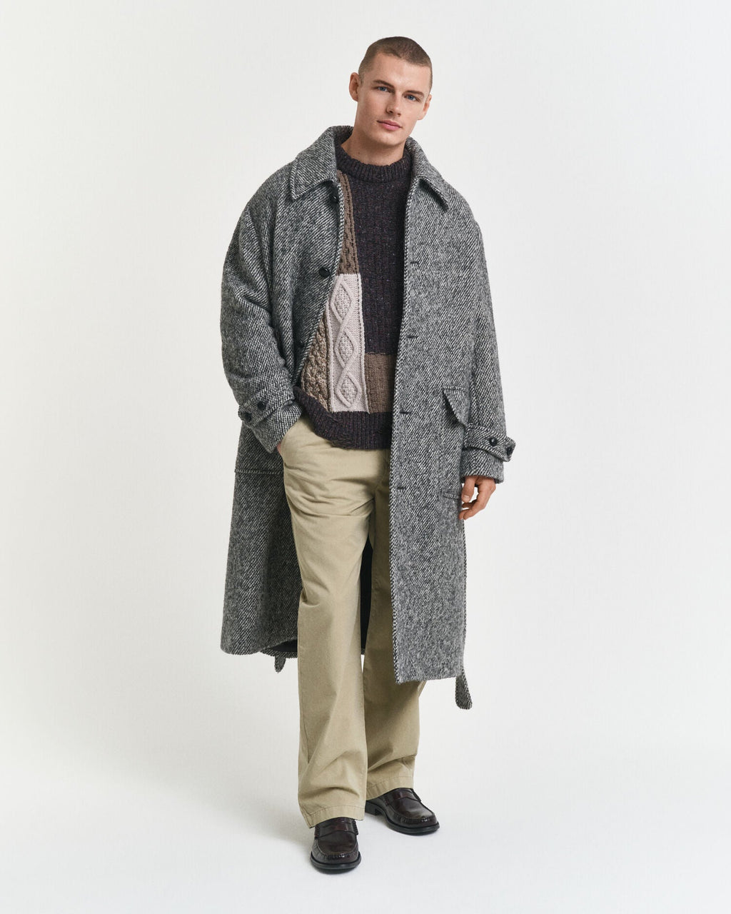 Patchwork Crew Neck Sweater