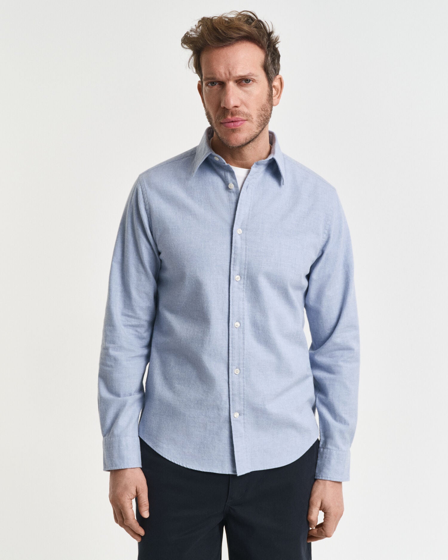Regular Fit Melange Flannel Shirt