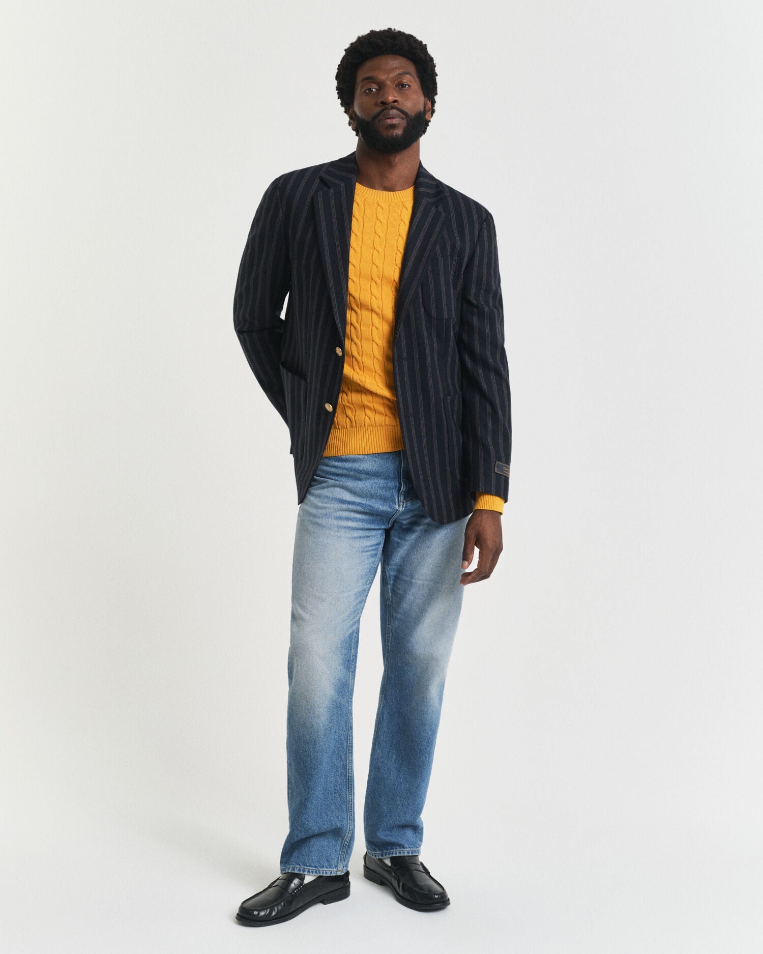 Cotton Cable Knit Crew Neck Sweater