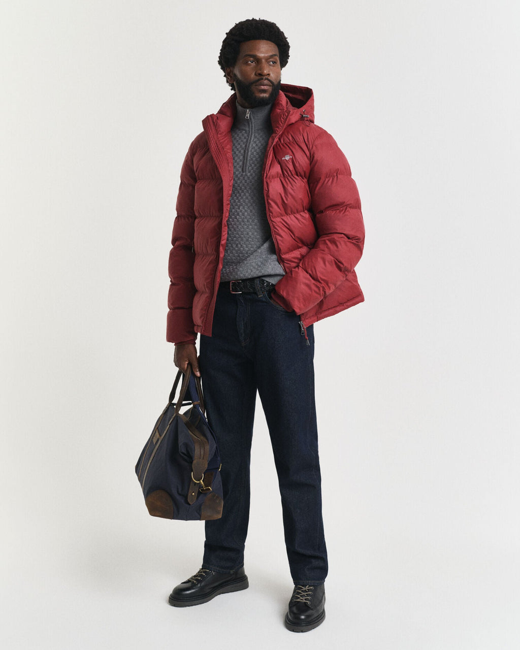 Micro Textured Half-Zip Sweater