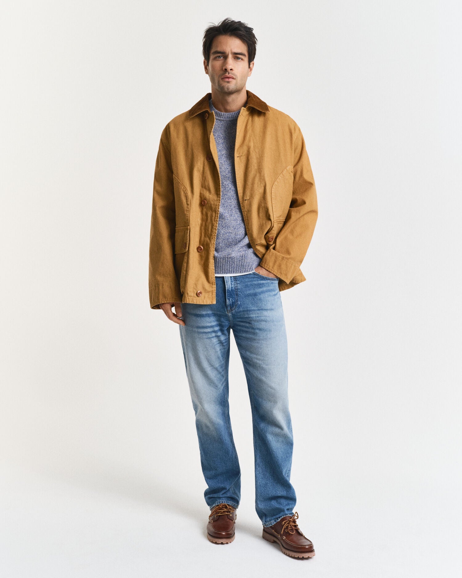 Wool Blend MoulineCrew Neck Sweater