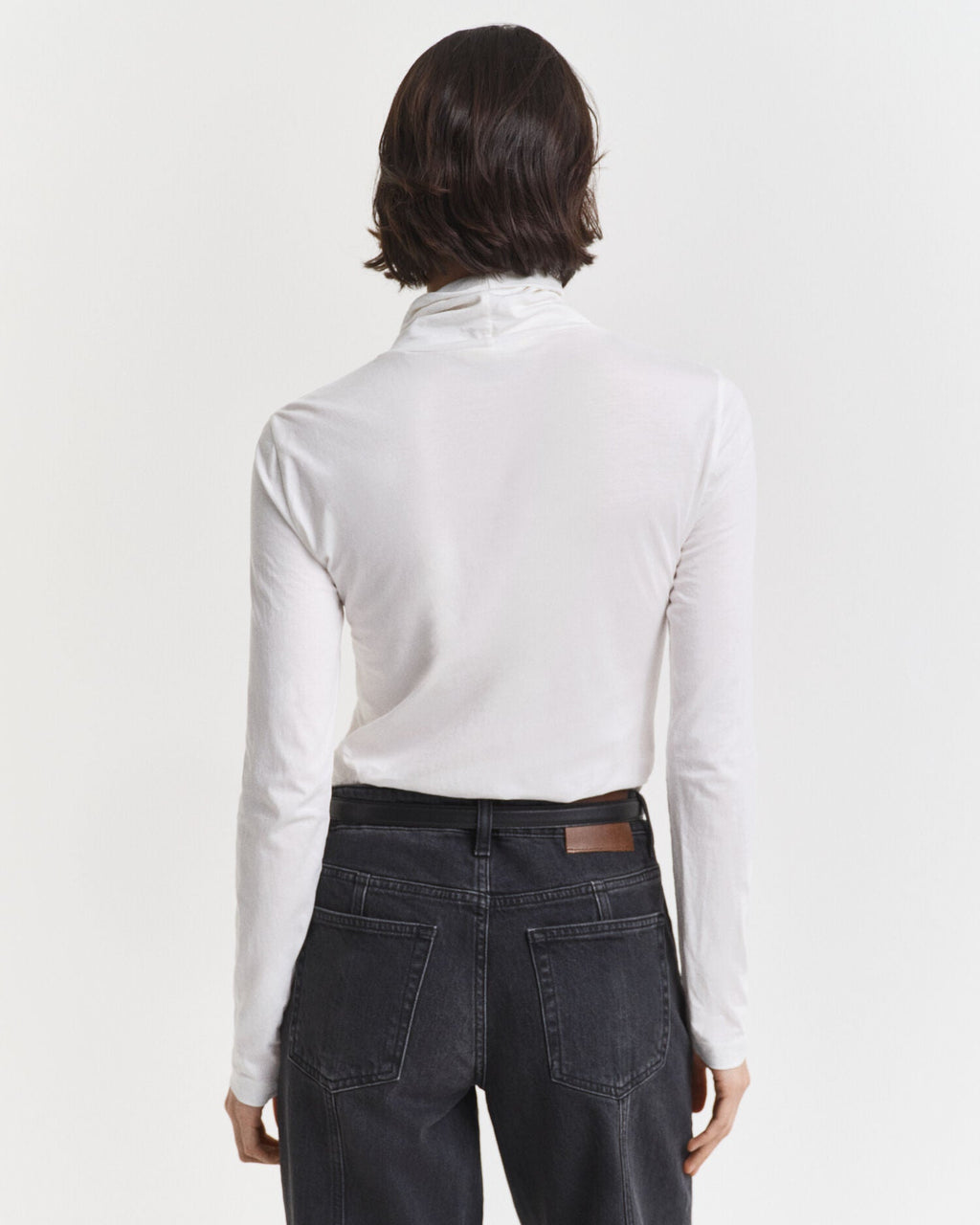 Lightweight Cotton Turtleneck Top