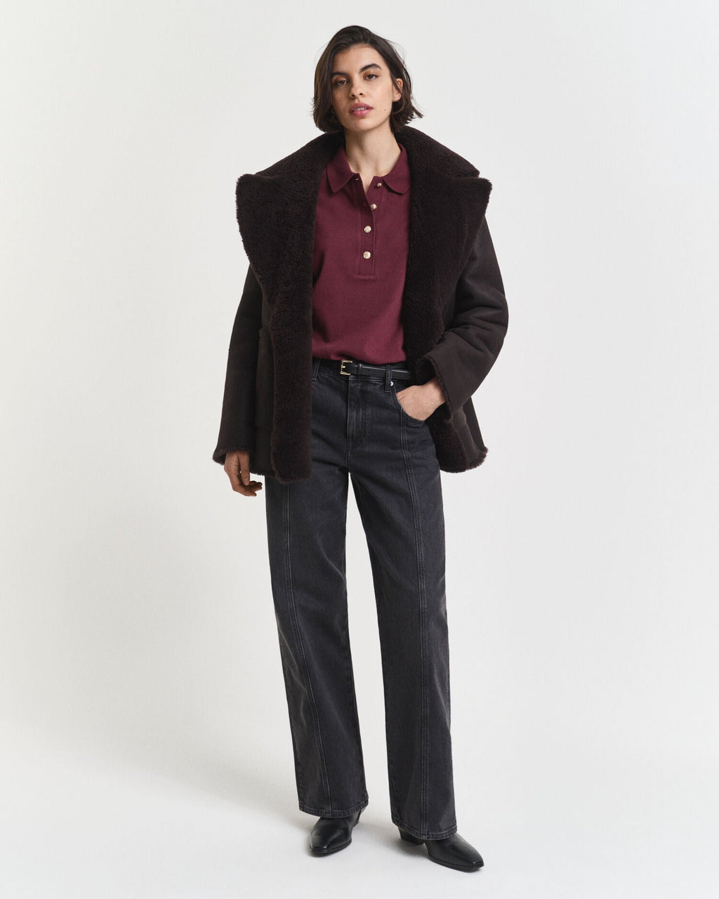 Long Sleeve Pique Polo Shirt