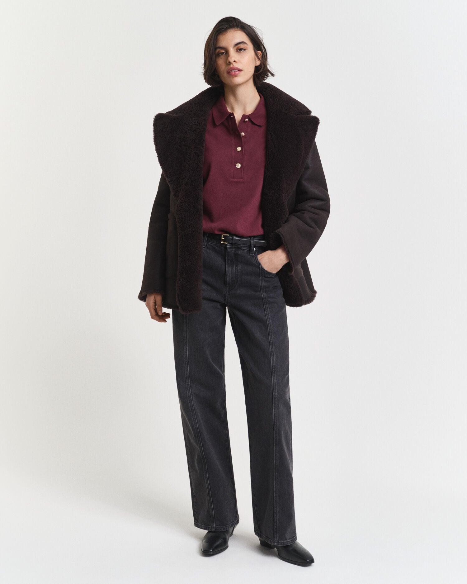 Long Sleeve Pique Polo Shirt