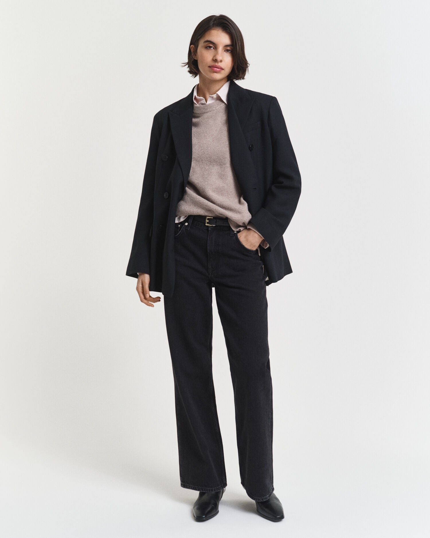 Soft Wool Cashmere Blend Crew Neck Sweater