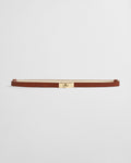 Turn-Lock Buckle Croc Effect Belt