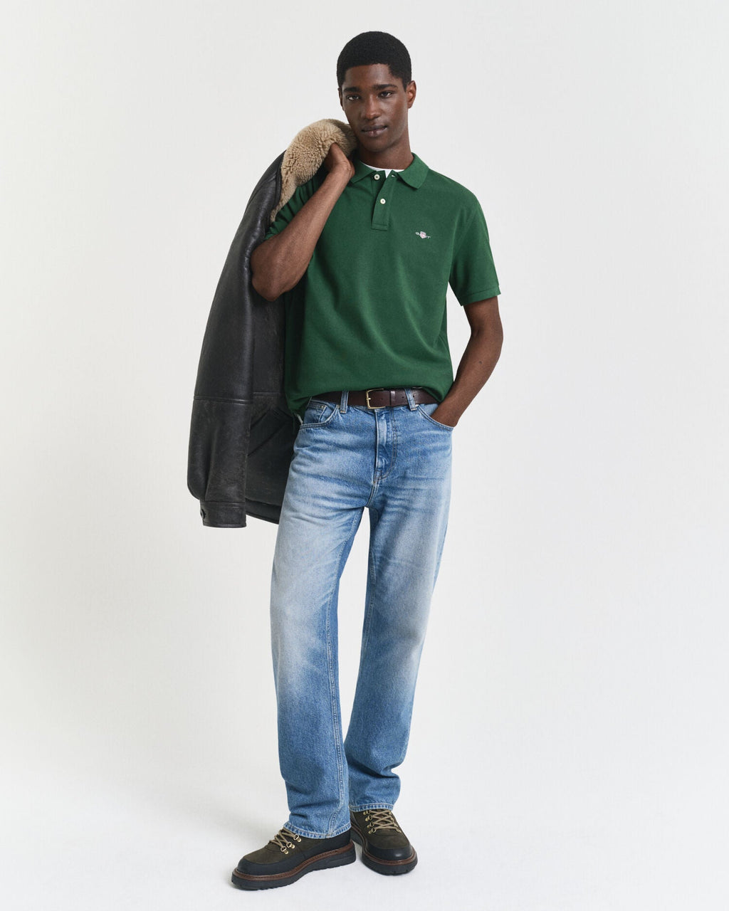Regular Fit Shield Pique Polo Shirt