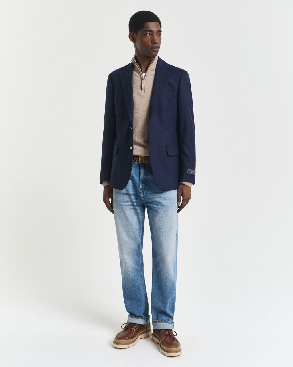 Superfine Lambswool Half-Zip Sweater