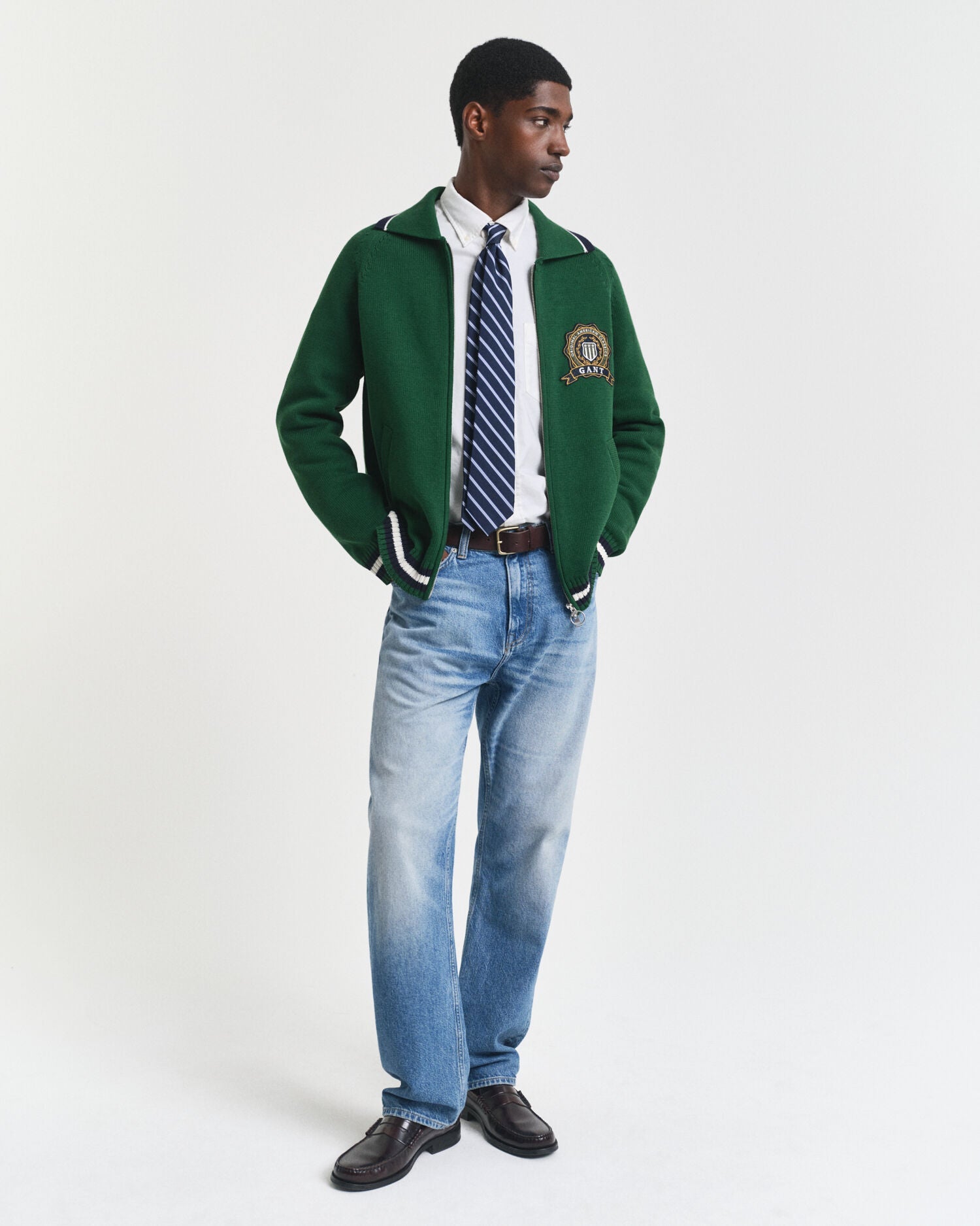 1949 Graphic Zipped Cardigan