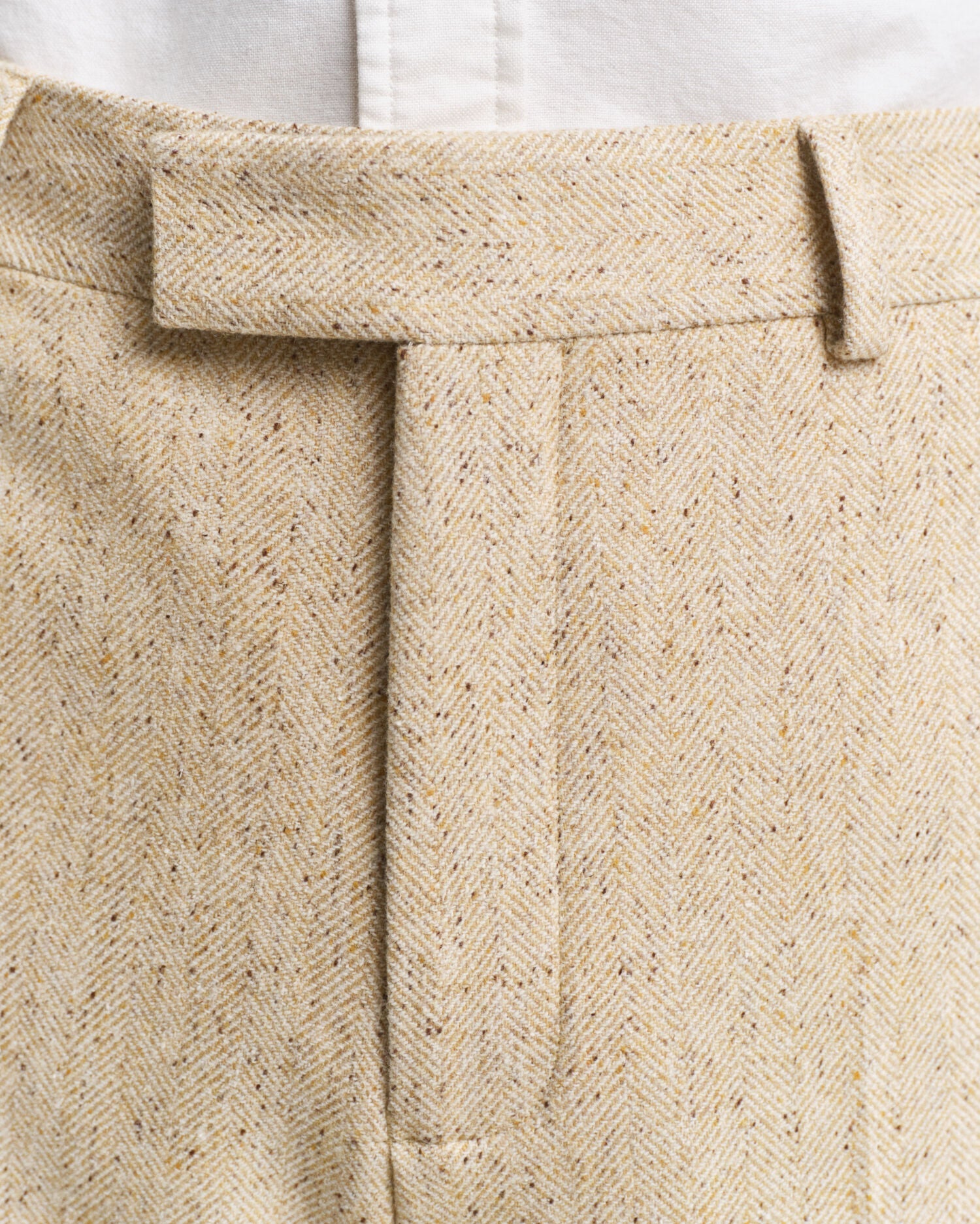 Relaxed Fit Nepps Herringbone Suit Pants