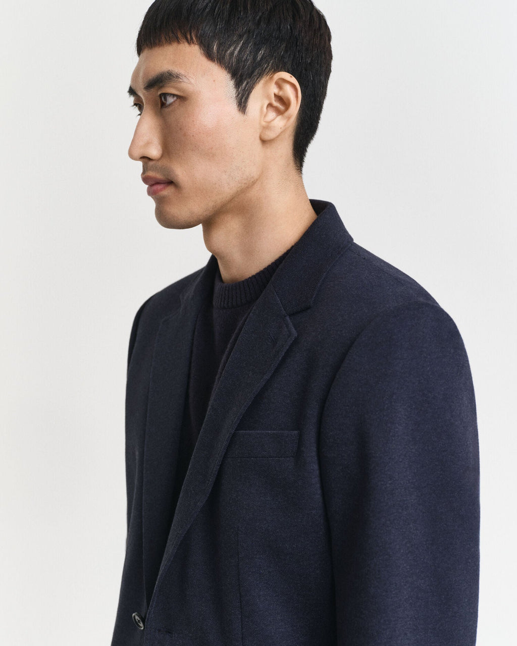 Slim Fit Two-Toned Jersey Pique Blazer