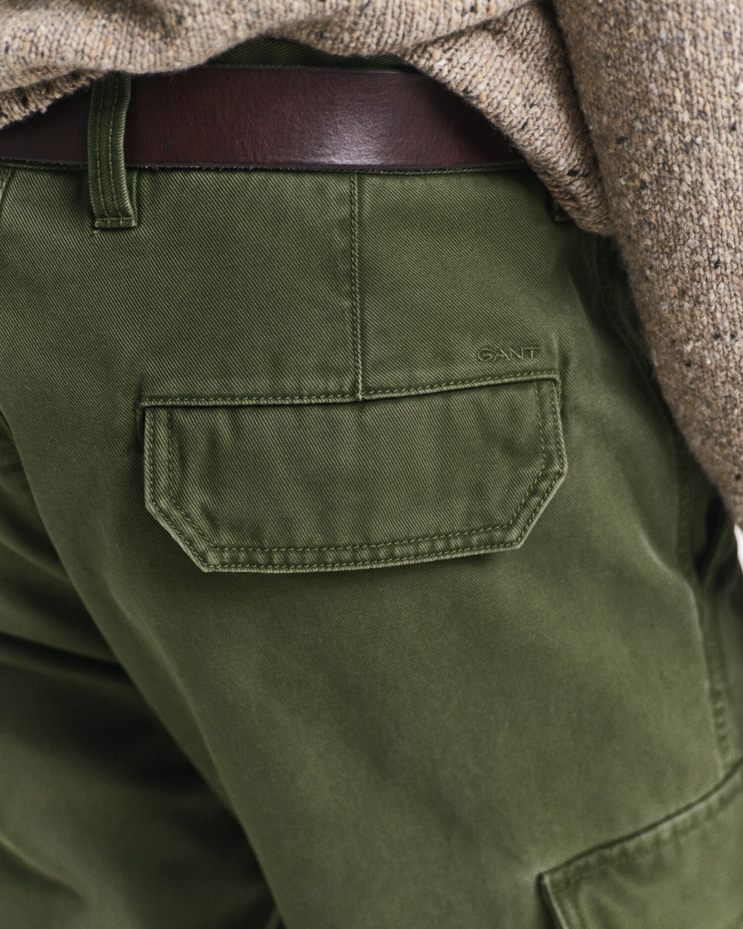 Regular Fit Cotton Twill Cargo Pants
