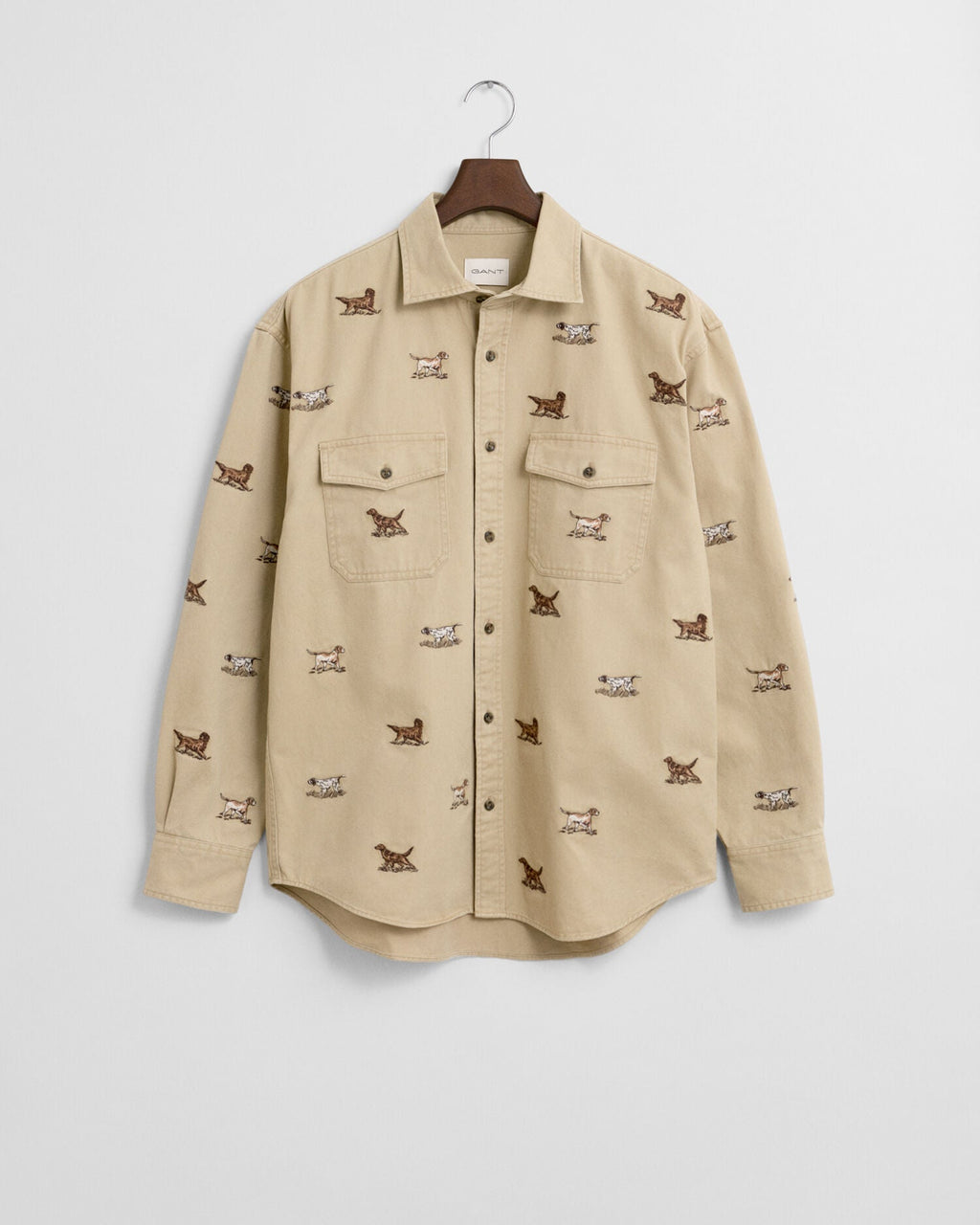 Relaxed Fit Embroidered Twill Shirt