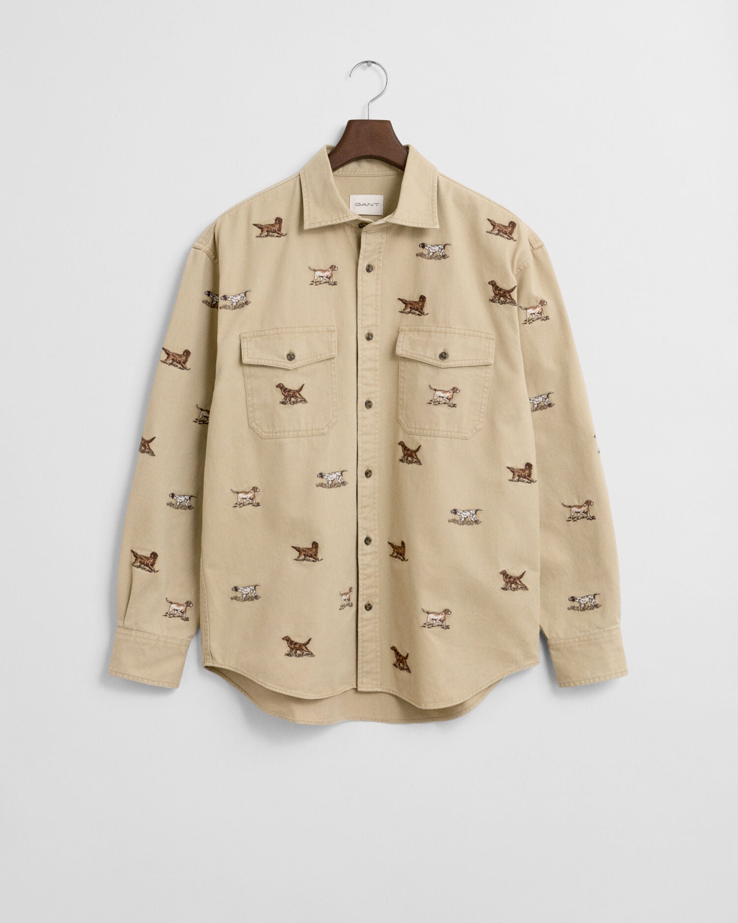 Relaxed Fit Embroidered Twill Shirt